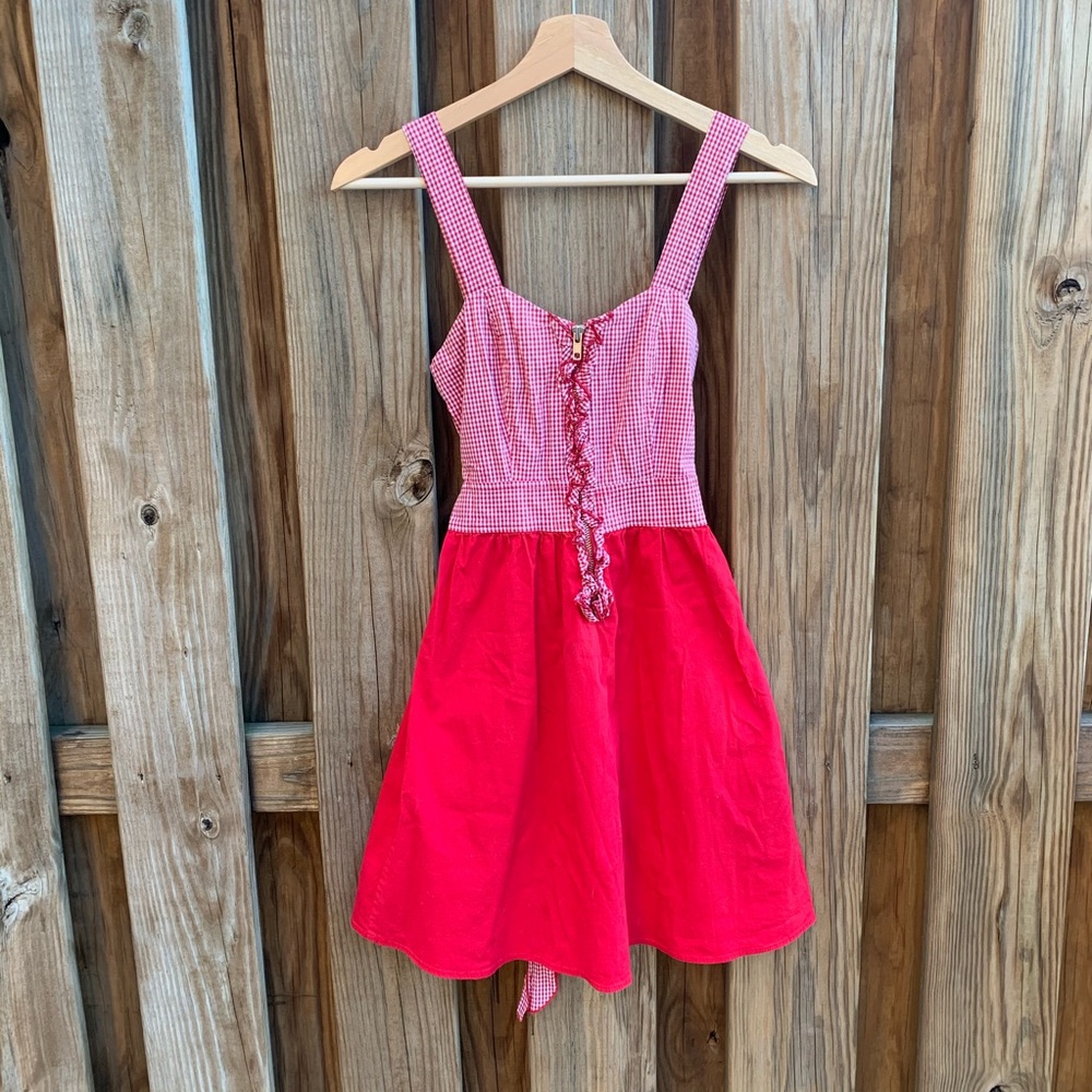 Red Gingham mini dress